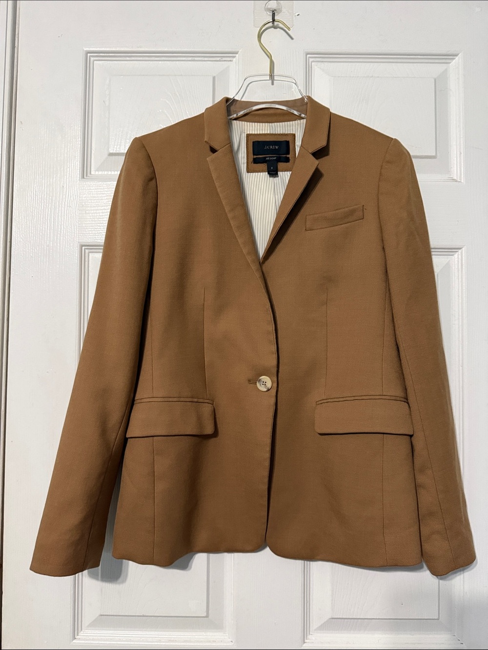 J Crew Regent Blazer in Wool Flannel Size 6 Flawed - Picture 4 of 11